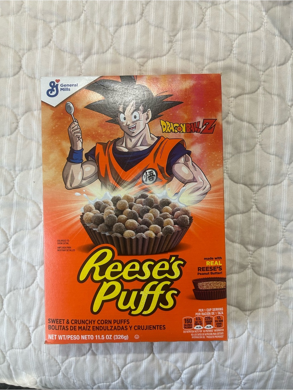 Reese's Puffs Cereal Box Dragon Ball Z